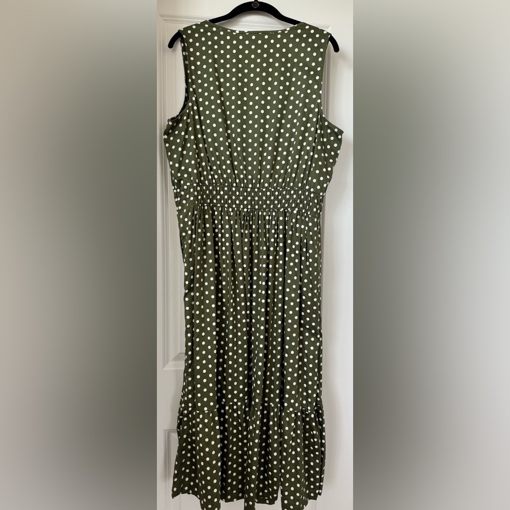 J. Jill Green Polka Dot Dress